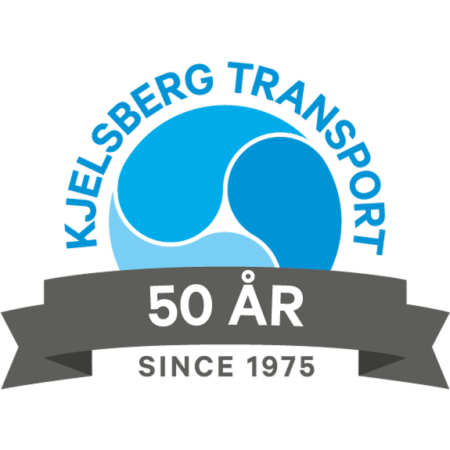 Logo for Kjelsberg Transport med tekst "50 år siden 1975
